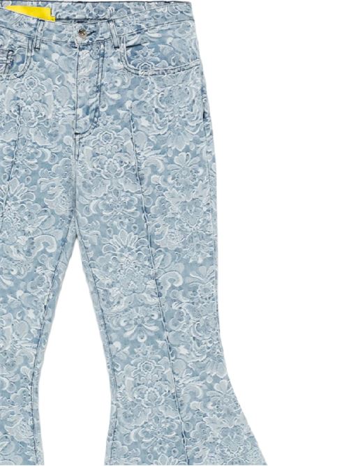 Brocade denim extreme flare trousers MARQUESALMEIDA | RST25TR0237DNBLBLIGHT BLUE